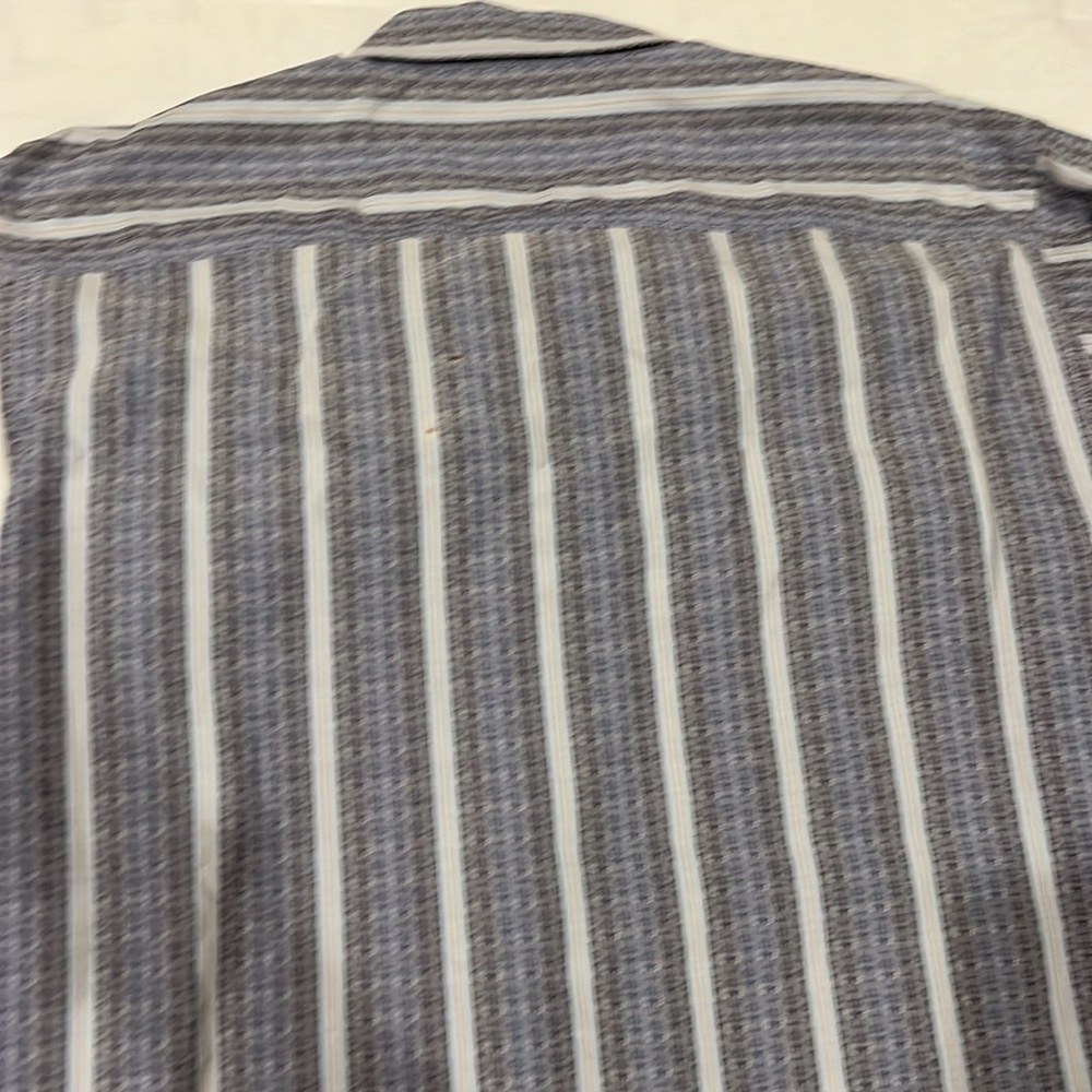 Bugatchi Large 100% Cotton Button Down Purple Blu… - image 4